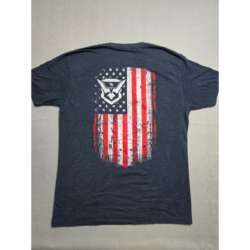 Bunker Branding Co. T-Shirt Men's Large Navy Blue Freedom‎ Isn't Free Graphic - Picture 2 of 7
